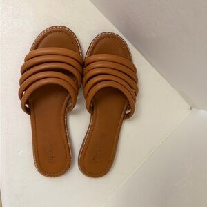 Madewell Multistrap Flat Sandals in Leather
